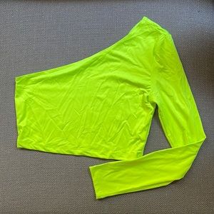 Neon one shoulder long sleeve